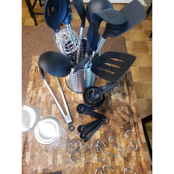 Smirly Silicone Utensils Set with Holder Kitchen Tools for Nonstick Cookware - Picture 4 of 16